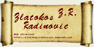 Zlatokos Radinović vizit kartica